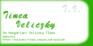 timea veliczky business card